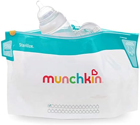 Munchkin® Sterilize™ Microwave Bottle Steam Sterilizer Bags, 30 Uses per Bag, 6 Pack Munchkin