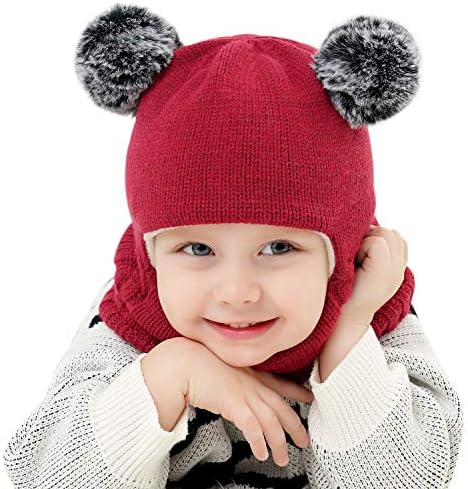 Комплект детских зимних шапок и шарфов, детский шарф унисекс для малышей GZMM