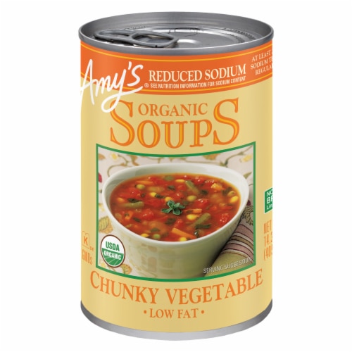 Soup Organic Reduced Sodium Low Fat Chunky Vegetable -- 14.3 oz Amy's