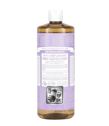 Pure Castile Liquid Soap Hemp Lavender -- 32 fl oz Dr. Bronner's