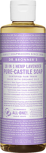 Pure Castile Liquid Soap Lavender -- 8 fl oz Dr. Bronner's