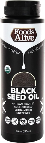 Organic Black Cumin Seed Oil Cold-Pressed -- 8 fl oz Foods Alive