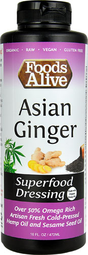 Organic Salad Dressing Sesame Ginger -- 16 fl oz Foods Alive