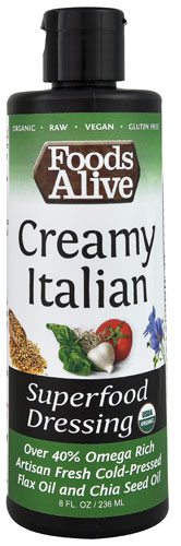 Organic Salad Dressing Zesty Italian -- 8 fl oz Foods Alive