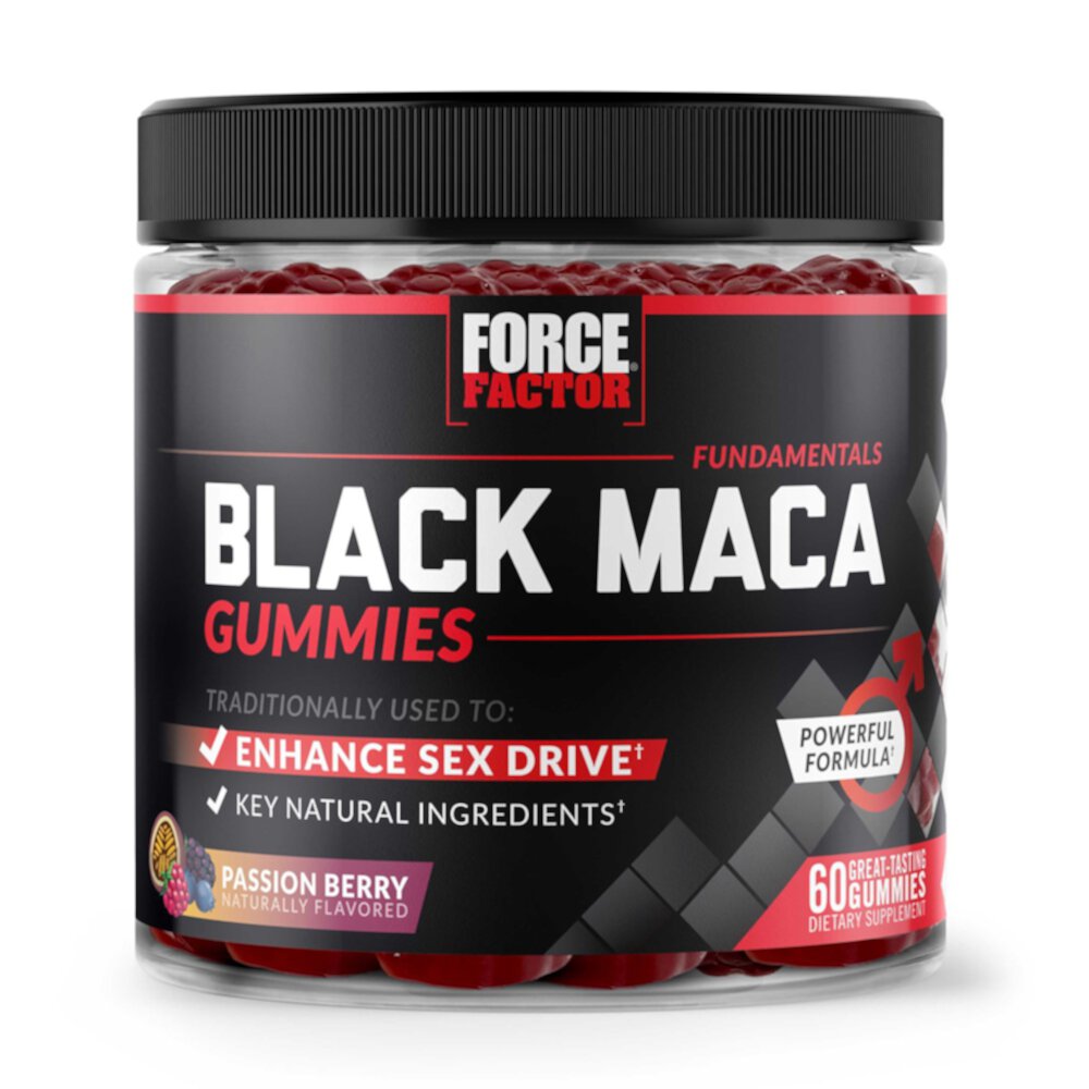 Black Maca Gummies (Жевательные конфеты) Passion Berry -- 60 Gummies Force Factor