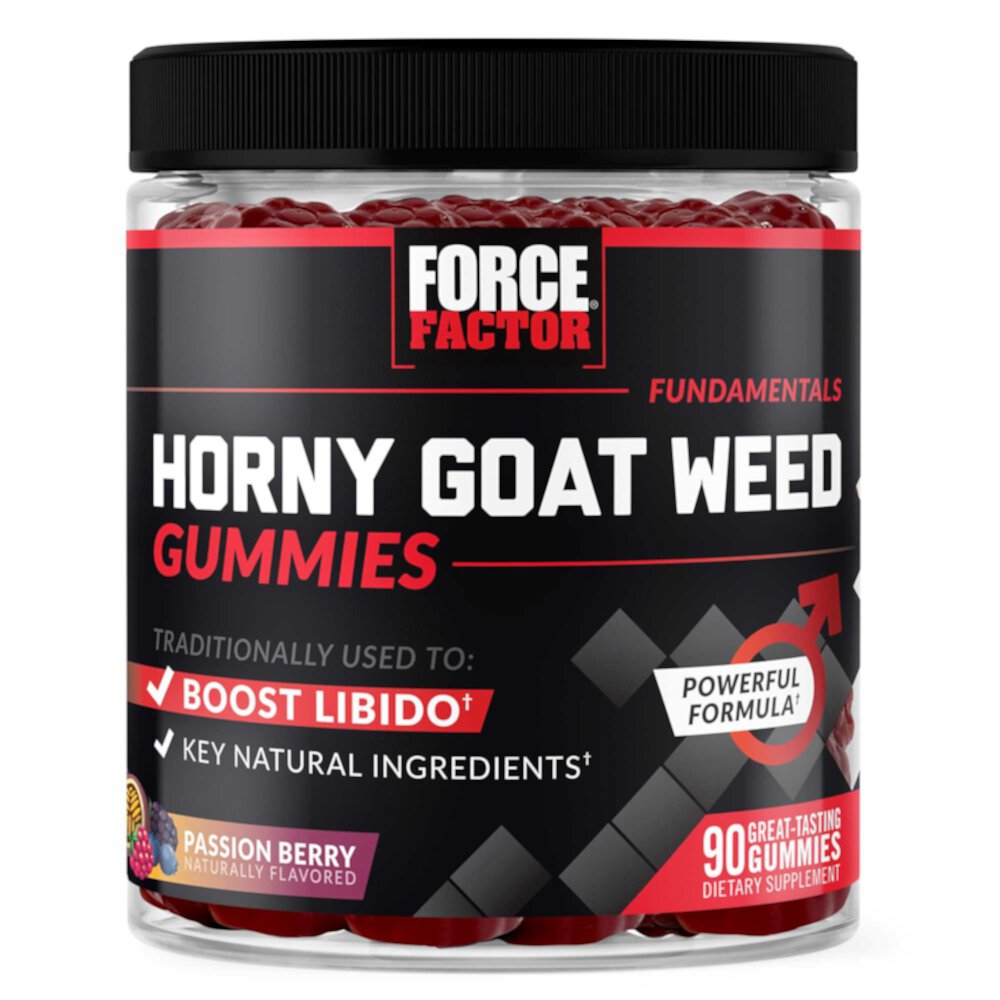 Horny Goat Weed Gummies (Жевательные конфеты) Passion Berry -- 90 Gummies Force Factor