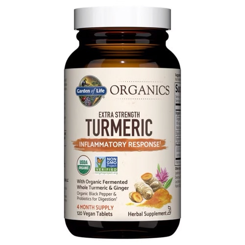 mykind Organics Extra Strength Turmeric Inflammatory Response -- 120 Vegan Tablets (Таблетки) Garden of Life