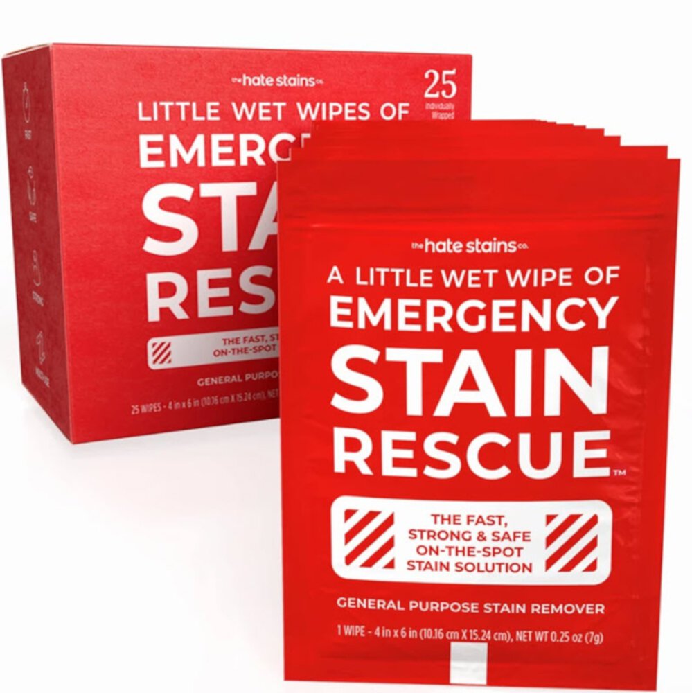 Emergency Stain Rescue Wipes -- 25 Wipes Hate Stains