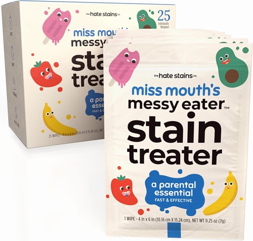 Miss Mouth's Messy Eater Stain Treater Wipes -- 25 Wipes Hate Stains