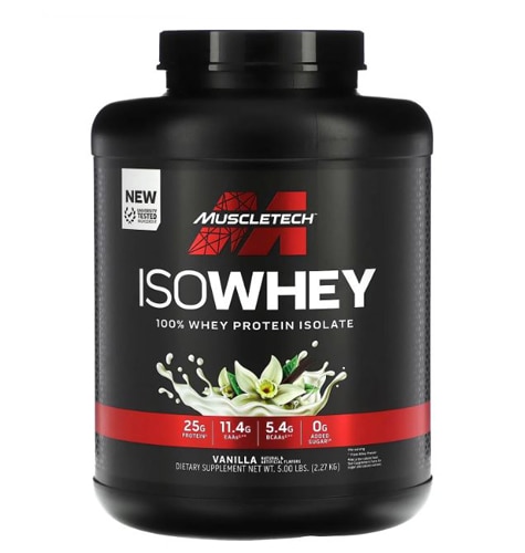 Iso Whey Ваниль 2268 г - 25 г белка, 0 г добавленного сахара Muscletech