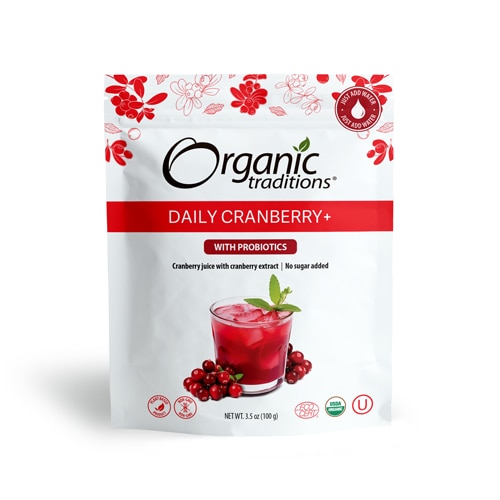 Daily Cranberry+ With Probiotics -- 3.5 oz (Унции) Organic Traditions