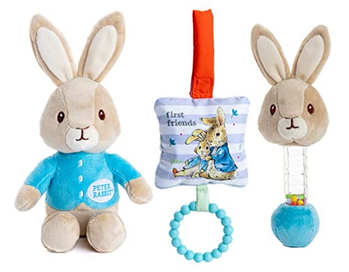 KIDS PREFERRED Beatrix Potter Peter Rabbit Gift Set with Stuffed Animal, Rattle, and Teether KIDS PREFERRED