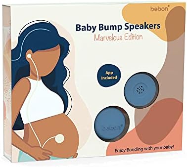 Наушники Baby Bump Marvelous Edition, воспроизводят и передают музыку, звуки и голоса в утробе матери, динамик для беременных, включая приложение bebon Tunes (персиковый) Bebon