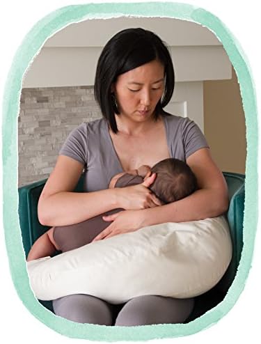 The Nesting Pillow — органическая подушка для кормления с моющимся чехлом (голубые трюфели) Blessed Nest