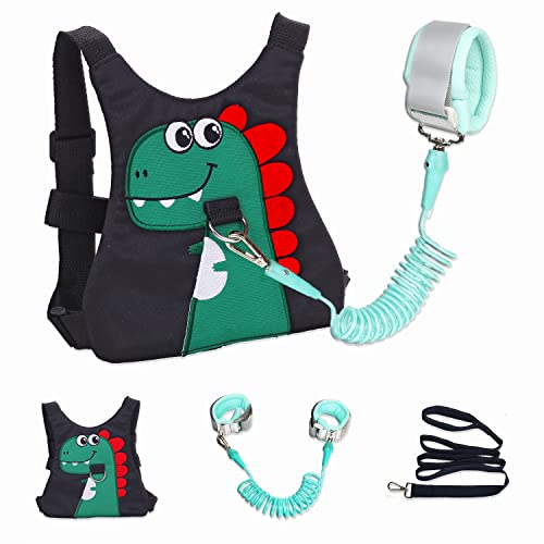 Toddler Leash-Baby Walking Safty Harness and Child Anti Lost Wrist Link for Girls/Boys Travel (Green) FITARTS