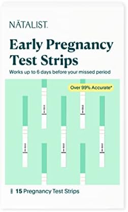Тест-полоски для тестирования на беременность Natalist. Раннее обнаружение для женщин. Четкие и точные результаты. Облегчают ваш разум за 6 дней до задержки менструации - 15 шт. NATALIST