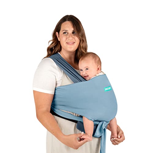 Переноска Moby Easy-Wrap | переноска-кенгуру и накидка в одном флаконе для мам, отцов и лиц, осуществляющих уход | Предназначен для новорожденных, младенцев и малышей | Держатель может носить детей весом до 33 фунтов | Копченый жемчуг MOBY