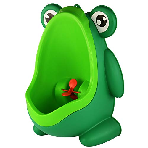 Милый писсуар для приучения к горшку с милой лягушкой для туалета для мальчиков с забавной мишенью - черновато-зеленый Sundee