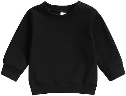 Tsseiatte пуловер с круглым вырезом и длинными рукавами для маленьких мальчиков и девочек, свитер, однотонная повседневная одежда Tsseiatte