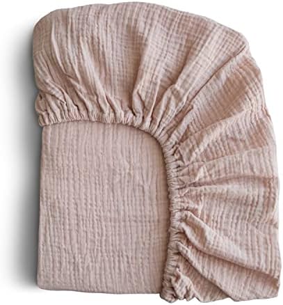 mushie Очень мягкая муслиновая простыня для кроватки | 28 x 52 дюйма (пастельные цветы) Mushie