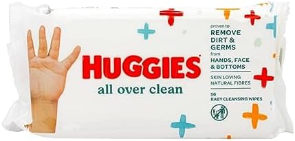 Детские салфетки HUGGIES, All Over Clean, 3 сменных картриджа с закрывающейся лентой сверху, 168 каратов Huggies