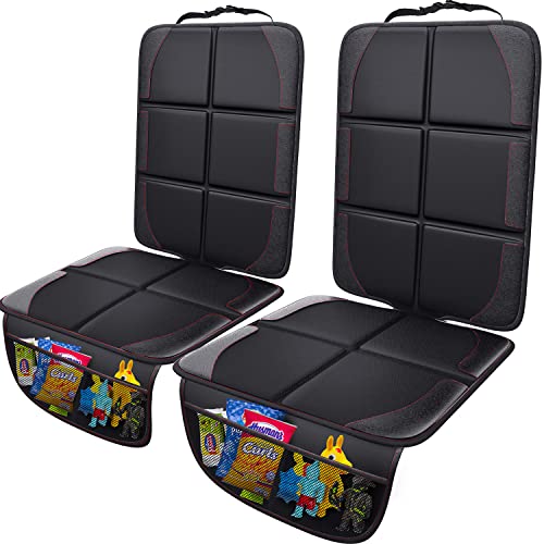 Gimars 2 упаковки XL с 5-слойной подкладкой из EPE, защита для детского автокресла, водонепроницаемая защита для автомобильного сиденья из оксфордской ткани 600D с нескользящей подложкой, карманы для хранения для внедорожников, седанов, грузовиков, кожаных сидений Gimars