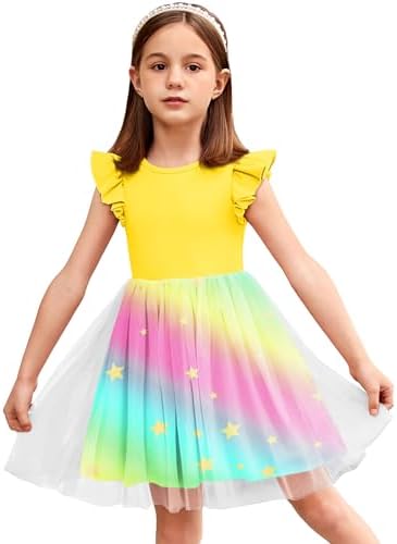 Arshiner Toddler Tutu Dress Little Girls Fluffy Summer Dresses Casual Party Tulle Sundress for Kids 2-6Y Arshiner