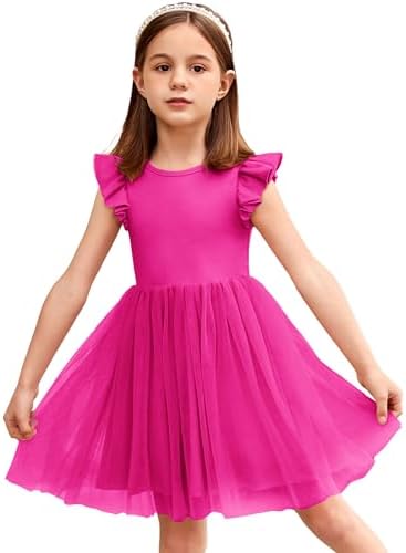 Arshiner Toddler Tutu Dress Little Girls Fluffy Summer Dresses Casual Party Tulle Sundress for Kids 2-6Y Arshiner