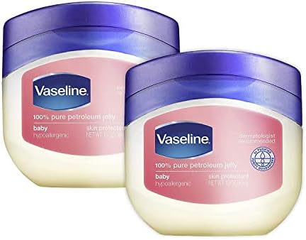 Вазелин, 100% чистый вазелин для детей, рекомендован дерматологами, гипоаллергенный, защищает кожу, лечит и предотвращает опрелости и раздражение кожи, предотвращает попадание влаги, 2 упаковки по 13 унций в упаковке Vaseline