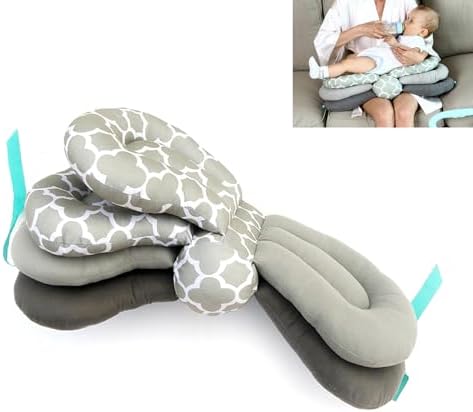 TOKZON Nursing Pillow for Breastfeeding, Breast Nursing Lounger, Multi Size Breastfeeding Pillows for More Support for Mom, with Adjustable Lounger-A TOKZON