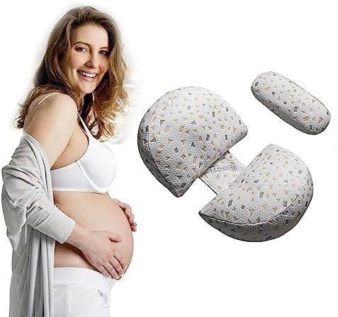 Подушки для сна для беременных, подушка для беременных для беременных, поддержка спины, ног, живота, бедер беременных женщин, съемная и регулируемая с наволочкой (зеленая, маленькая) Generic