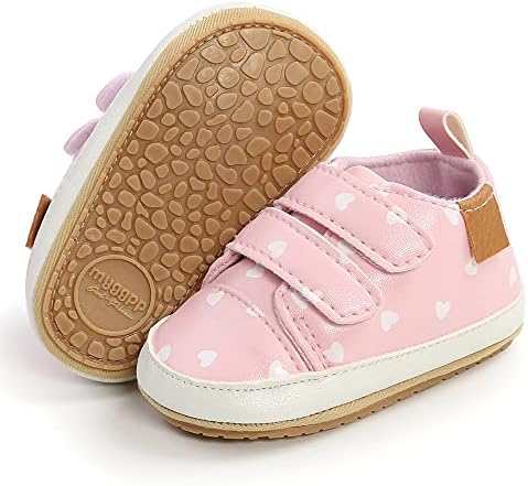 SOFMUO Baby Boys Girls High Top Ankle PU Leather Sneakers Soft Rubber Sole Infant Moccasins Newborn Oxford Loafers Anti-Slip Toddler Wedding Uniform Dress Shoes SOFMUO