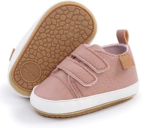 SOFMUO Baby Boys Girls High Top Ankle PU Leather Sneakers Soft Rubber Sole Infant Moccasins Newborn Oxford Loafers Anti-Slip Toddler Wedding Uniform Dress Shoes SOFMUO