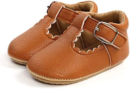 SOFMUO Baby Boys Girls High Top Ankle PU Leather Sneakers Soft Rubber Sole Infant Moccasins Newborn Oxford Loafers Anti-Slip Toddler Wedding Uniform Dress Shoes SOFMUO