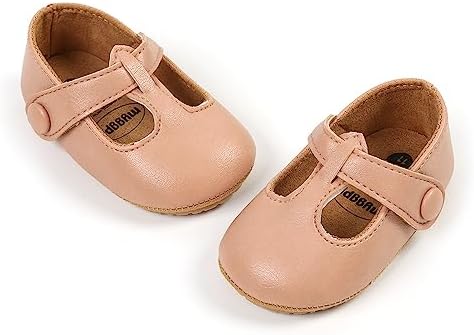 LAFEGEN Baby Girl Shoes Non Slip Soft Sole PU Leather Infant Toddler Mary Jane Flats First Walker Crib Dress Oxford Shoes 3-18 Months LAFEGEN