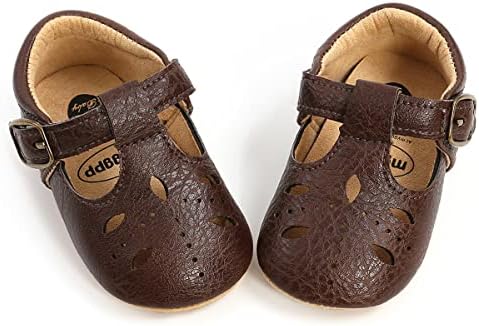 LAFEGEN Baby Girl Shoes Non Slip Soft Sole PU Leather Infant Toddler Mary Jane Flats First Walker Crib Dress Oxford Shoes 3-18 Months LAFEGEN