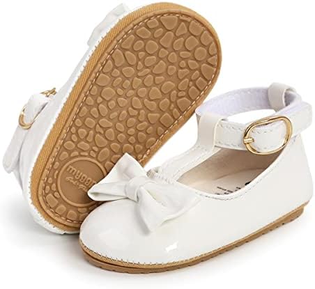 LAFEGEN Baby Girl Shoes Non Slip Soft Sole PU Leather Infant Toddler Mary Jane Flats First Walker Crib Dress Oxford Shoes 3-18 Months LAFEGEN