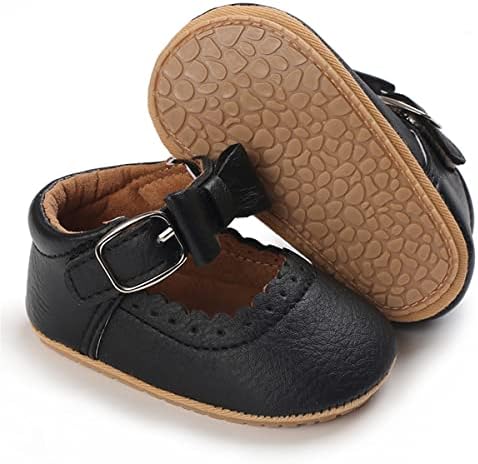 LAFEGEN Baby Girl Shoes Non Slip Soft Sole PU Leather Infant Toddler Mary Jane Flats First Walker Crib Dress Oxford Shoes 3-18 Months LAFEGEN