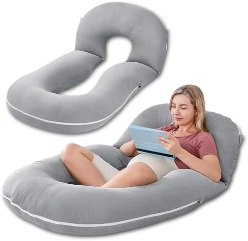 Подушки для беременных INSEN, съемная подушка для сна, медсестры и отдыха, многофункциональные подушки для беременных для беременных, серые INSEN