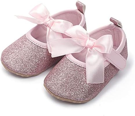 COSANKIM Baby Girls Mary Jane Flats Shoes Anti-Slip Rubber Sole Infant Toddler Princess Wedding Dress Shoes COSANKIM