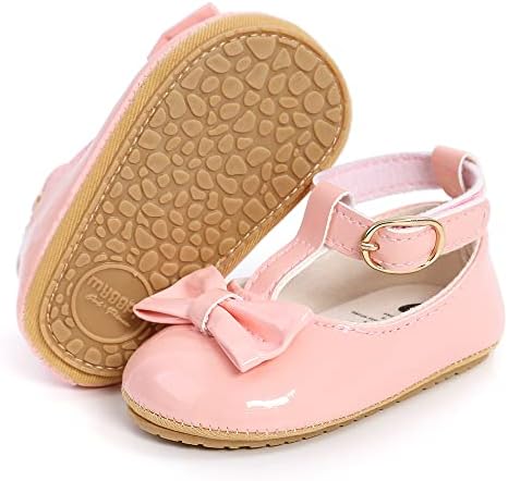 Baby Girls Mary Jane Flats Princess Wedding Dress Shoes Soft Non Slip Sole Infant Toddler First Walking Shoes Crib First Walkers Prewalkers GDSDYM