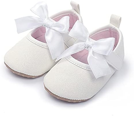 COSANKIM Baby Girls Mary Jane Flats Shoes Anti-Slip Rubber Sole Infant Toddler Princess Wedding Dress Shoes COSANKIM