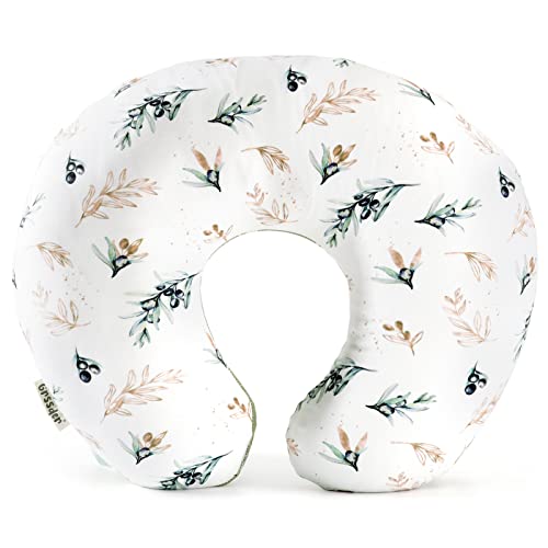 GRSSDER Nursing Pillow Cover Stretchy Minky Removable Nursing Covers for Breastfeeding Pillows, Ultra Soft Comfortable Slipcover for Boy and Girls, Stylish Pretty Dinosaur GRSSDER