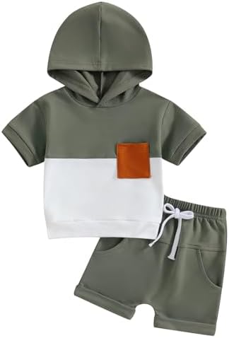 TheFound/летние комплекты одежды из 2 предметов для маленьких мальчиков, топ на бретелях с капюшоном, полосатые шорты, милый домашний наряд для новорожденного мальчика TheFound