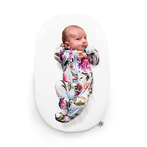 Topponcino Company Подушка-шезлонг Topponcino для новорожденных (чисто-белый) | Настоящая подушка для поддержки ребенка Монтессори, подушка для хранения детского шезлонга и коврик для животика | Монтессори Бэби Topponcino Company