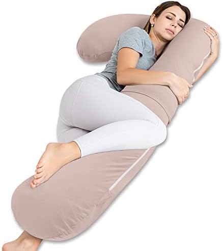 Подушка для беременных INSEN, L-образная подушка для тела для сна на боку, съемная подушка для беременных с полной поддержкой тела INSEN