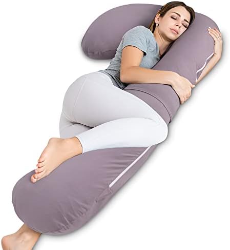 Подушка для беременных INSEN, L-образная подушка для тела для сна на боку, съемная подушка для беременных с полной поддержкой тела INSEN