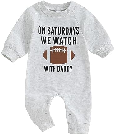 Комбинезон с круглым вырезом и длинными рукавами для маленьких мальчиков и девочек, осенняя футбольная одежда для новорожденных SHUING