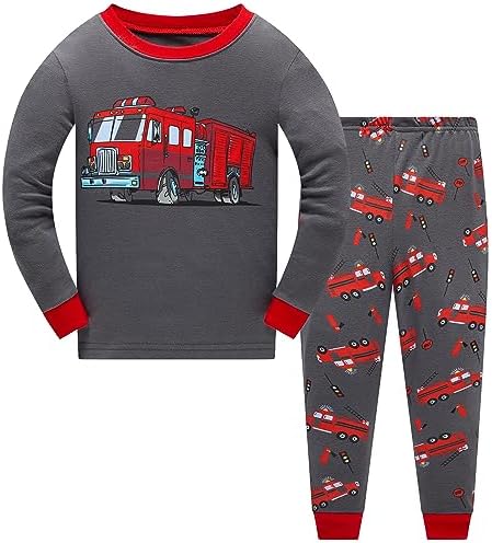 Пижамы Popshion для мальчиков, 100% хлопок, пижама для малышей, комплект из 2 предметов, детская зимняя одежда, комплект от 3 до 10 лет Popshion