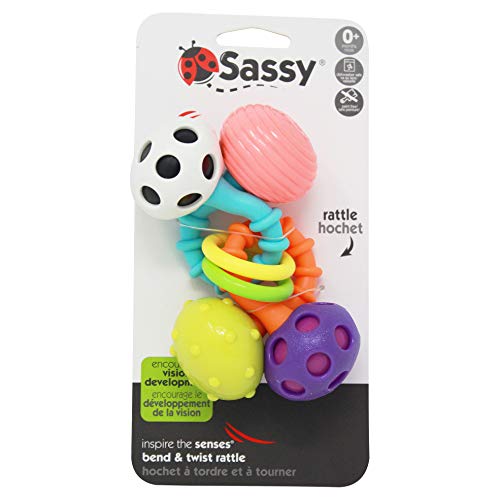 Набор погремушек Sassy My First Bend & Flex — 2 предмета — для детей от 0 месяцев Sassy